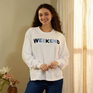 Weekend White Sweatshirt