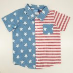 Toddler Woven Flag Button Up Top