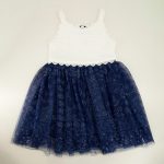 Toddler Crochet Top Blue Print Tutu Dress