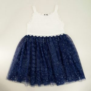 Toddler Crochet Top Blue Print Tutu Dress