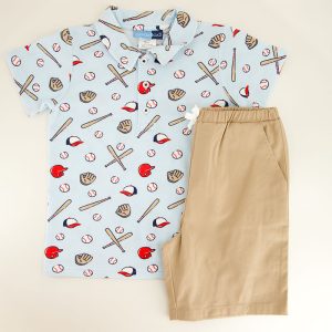 Toddler Baseball Polo and Short Set