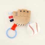 Mitt and Baseball Rattle Teether