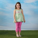 Toddler Fruit Embroidered Smock Top and Capri Set