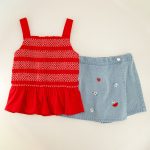 Toddler Embroidered Tank and Denim Scooter Skirt