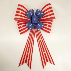 LED Burlap Bow Wall Decor