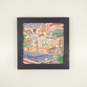 Route 66 Wood Block Sign