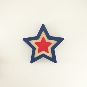 Blue Wooden Star Block