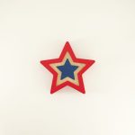 Red Wooden Star Block