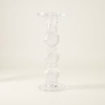 Large Glass Taper Candle Holder