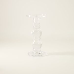 Medium Glass Taper Candle Holder