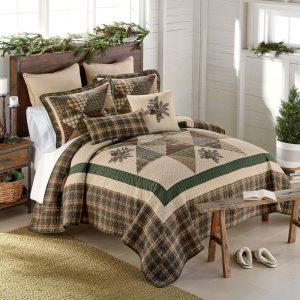 Donna Sharp Pine Star 3 Piece Cotton Queen Quilt Set