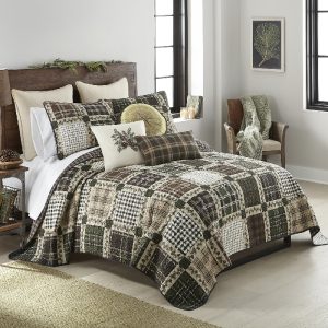 Donna Sharp Pine Patch 3 Piece Cotton California King Quilt Set