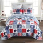 Your Lifestyle Star and Stripe 2 Piece Cotton Twin Quilt Set