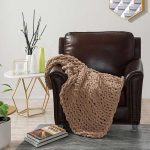 Chenille Knitted Throw – Mink